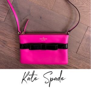 Like New: Kate Spade Pink Crossbody w/ Patent Bow